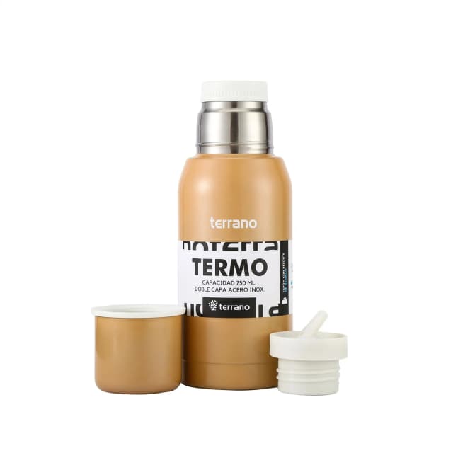 Garrafa Térmica Terrano Termito Aço Inox 750ml Gold