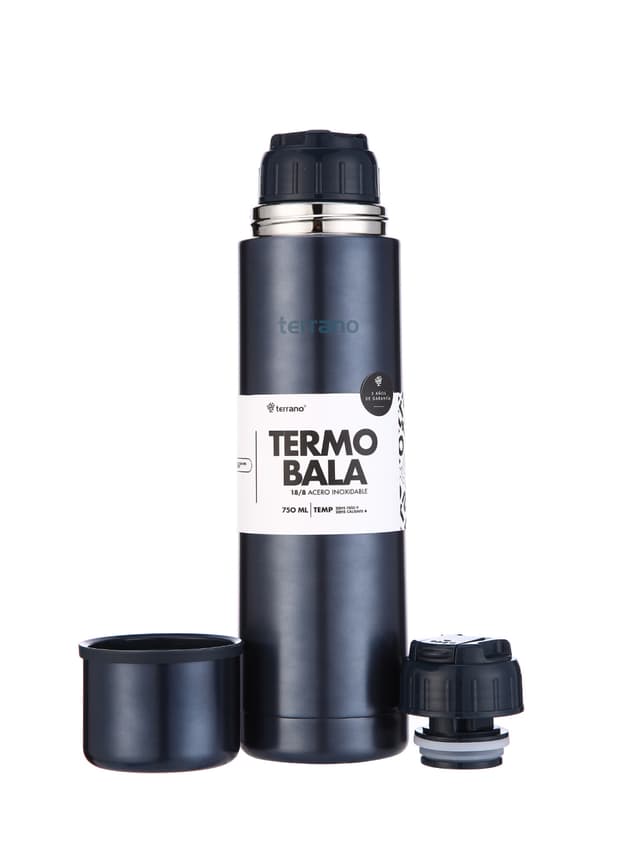 Garrafa Térmica Terrano Bala 750ml Azul Metalizado