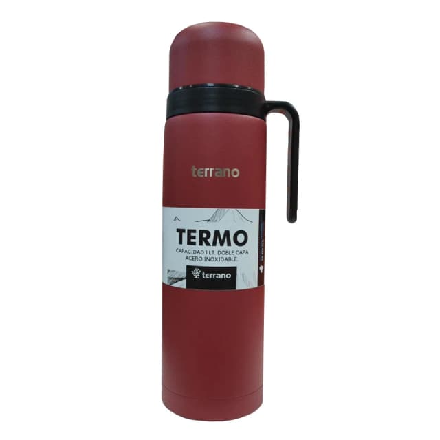 Garrafa Térmica Terrano Rig 1L Ac409023010 com Alça Vermelho
