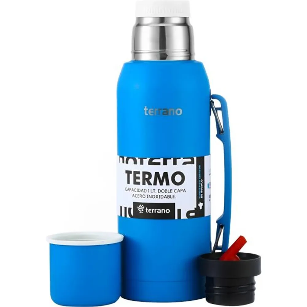 Garrafa Térmica Terrano Premium Ac402021014 1LT Azul Elétrico