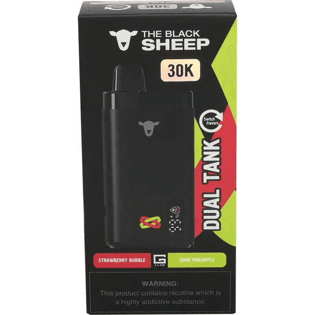 Vape Descartável The Black Sheep 30000PUFFS Strawber.bubble/sour Pineapple