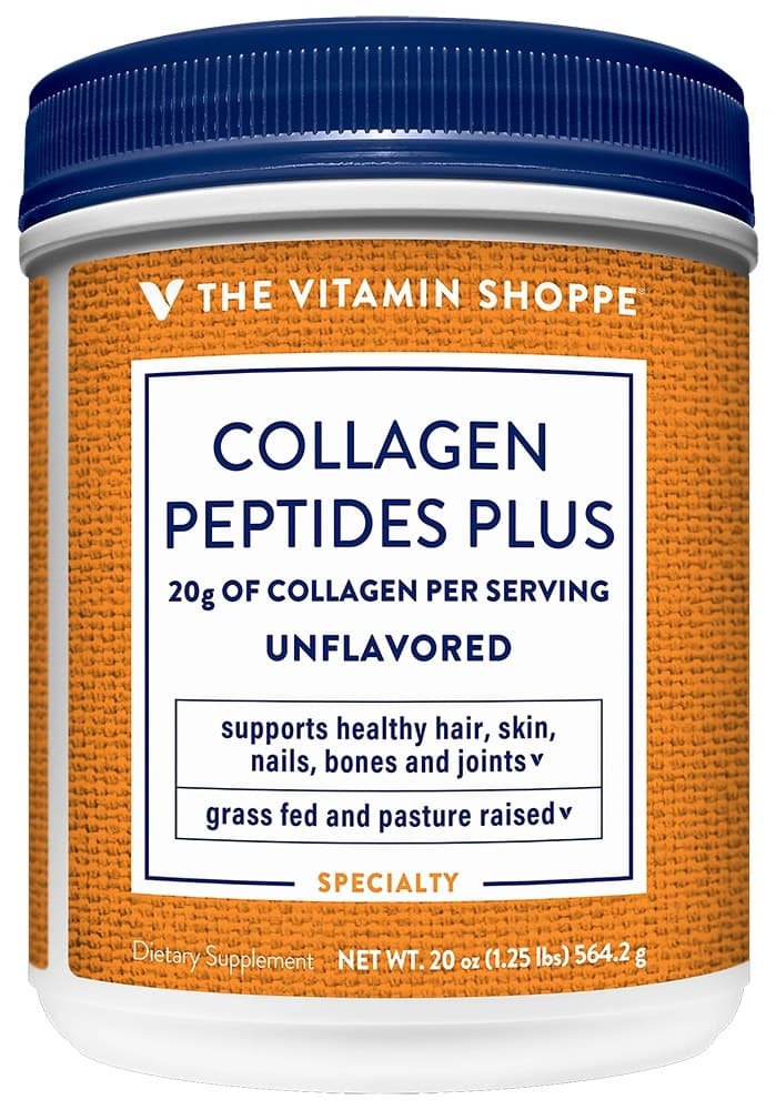 Colágeno Em Pó The Vitamin Shoppe Peptides Plus Sem Sabor 564.2G