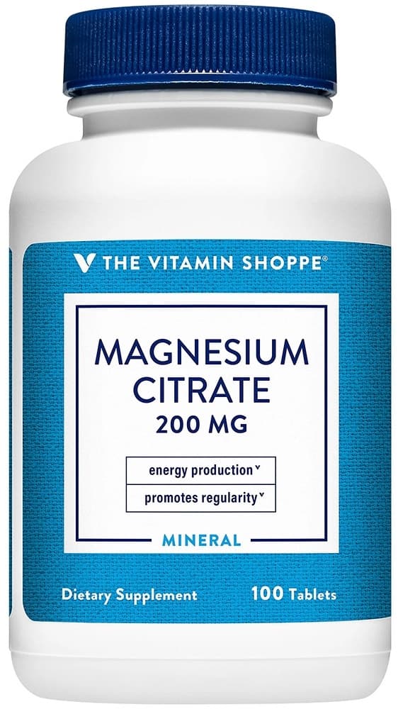 Suplemento The Vitamin Shoppe Magnesium Citrate 200MG (100 Tabletes)