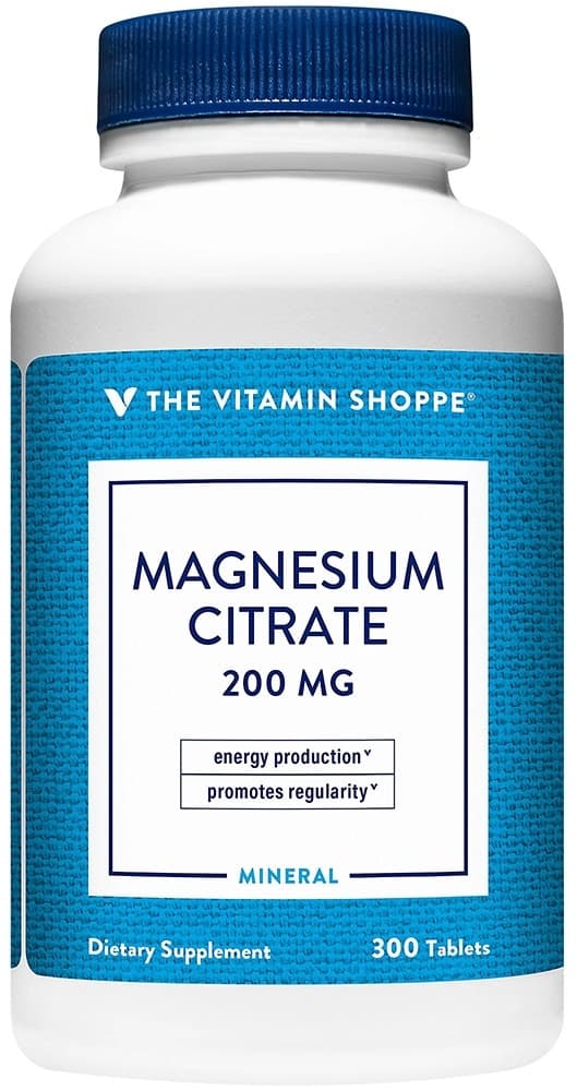 Magnésio Citrato 200MG The Vitamin Shoppe (300 Tabletes)