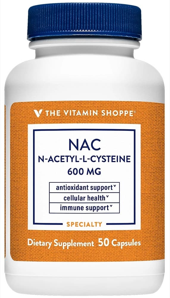 N-Acetilcisteína The Vitamin Shoppe 600MG 50 Cápsulas