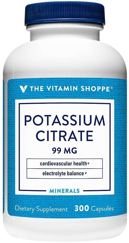 Cápsulas The Vitamin Shoppe Potassium Citrate 99MG (300)