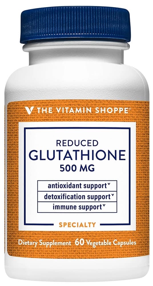 Suplemento The Vitamin Shoppe Reduced Glutathione 500MG (60 Cápsulas Vegetais)