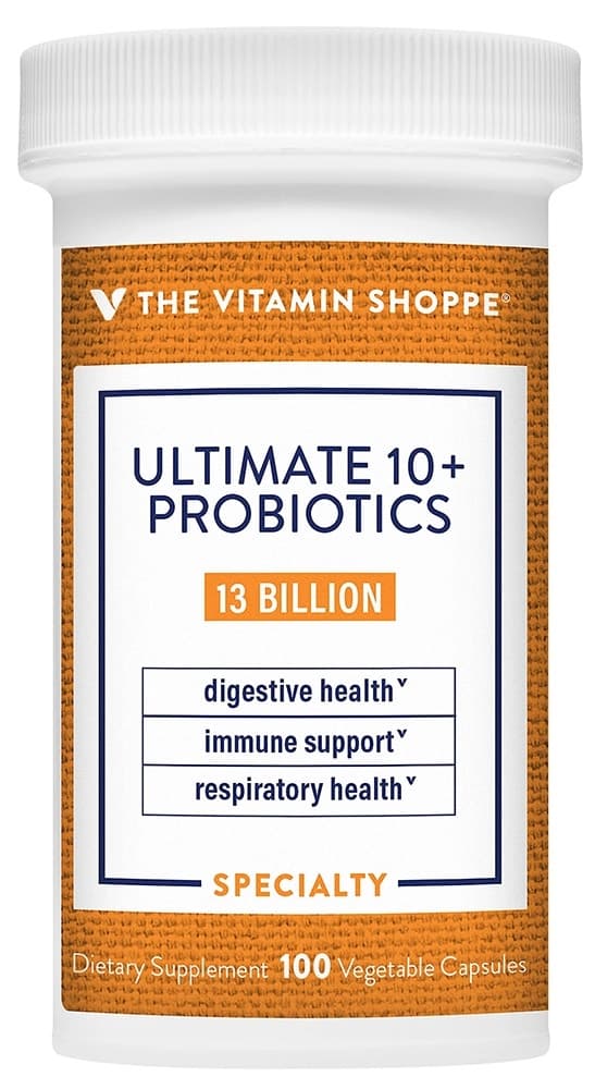 Probióticos The Vitamin Shoppe Ultimate 10+ 13 Bilhões (100 Cápsulas)