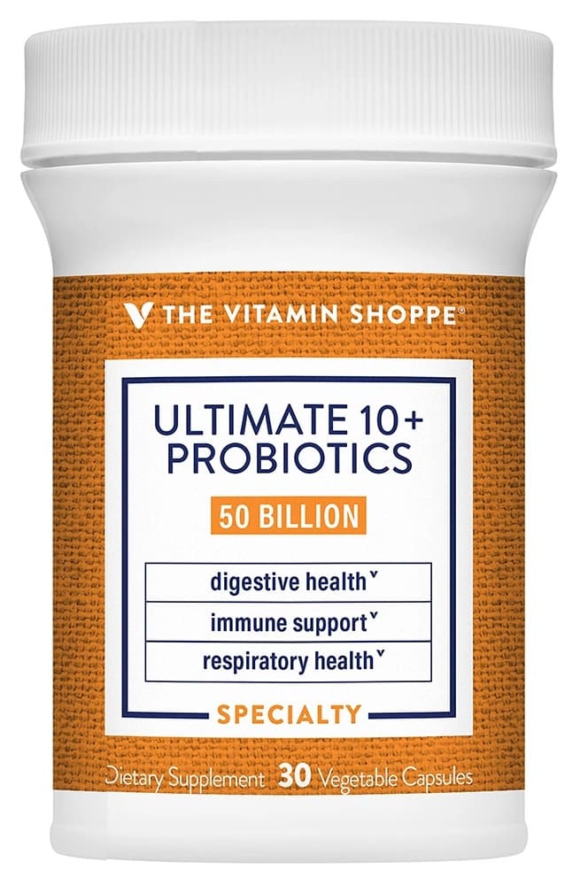 The Vitamin Shoppe Ultimate 10+ Probióticos 50 Bilhões (30 Cápsulas Em Gel)
