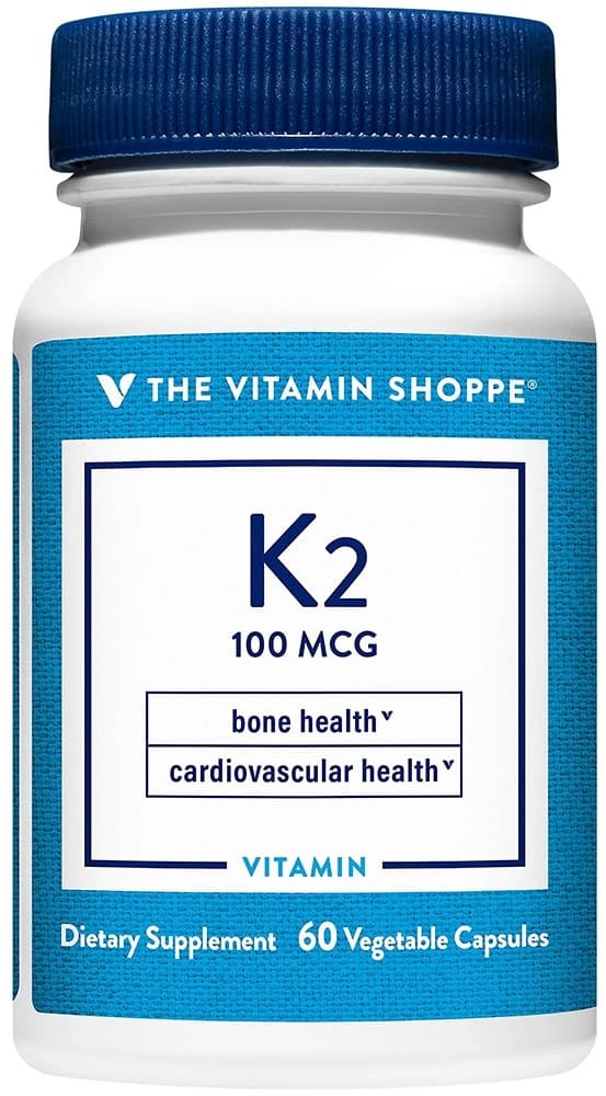 Vitamina K2 100MCG (60 Cápsulas Vegetais) The Vitamin Shoppe