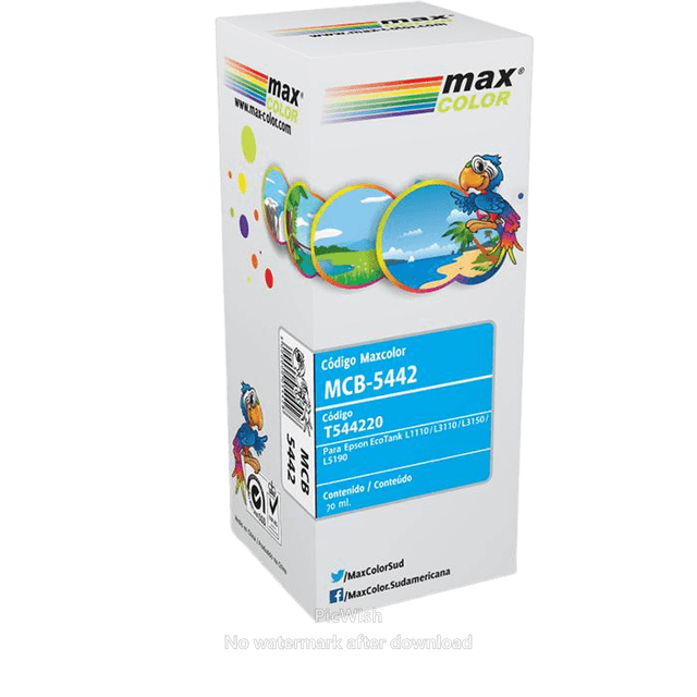 Tinta Maxcolor Mcb-5442 para Epson Cyan 70ml