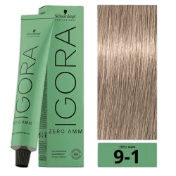 Tinta para Cabelo Schwarzkopf Igora Zero Amm 9-1 60G + Loção 60ml