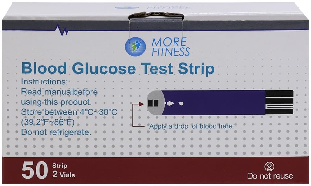 Tiras de Teste More Fitness para Medição de Glicose No Sangue - 50 Unidades