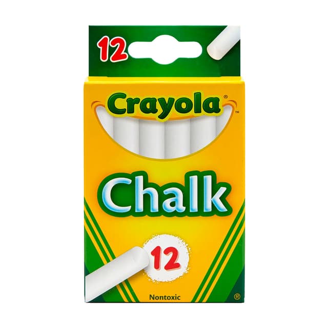 Giz Crayola Branco com 12 Unidades