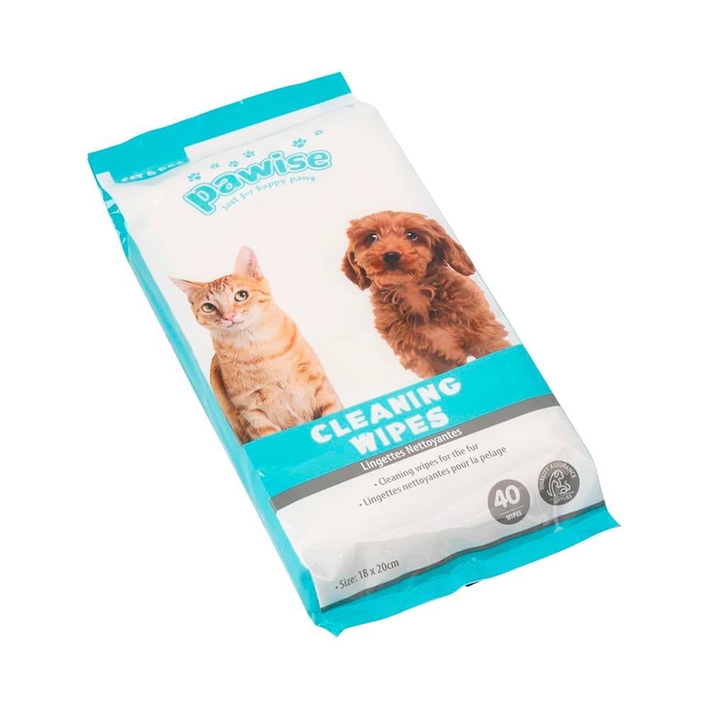 Toalha Húmida para Pet Pawise 40 Unidades