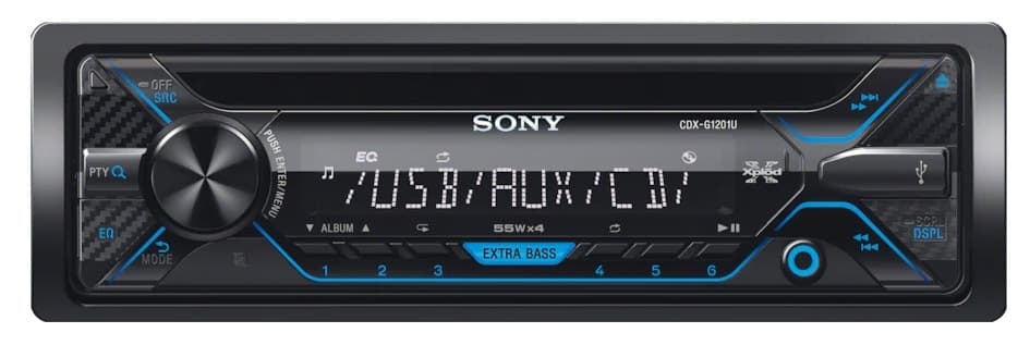 Aparelho de Som Sony Cdx-G1201U ANDRIOD/USB/AUX/Rádio Fm