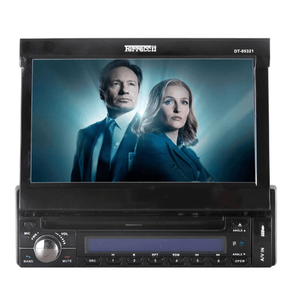 Central Multimídia Automotivo Ferraccii Dt-05321 7" Bluetooth USB Fm Am Dvd Sd Card com Controle Remoto Preto