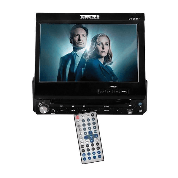 Central Multimídia Automotivo Ferraccii Dt-05321 7" Bluetooth USB Fm Am Dvd Sd Card com Controle Remoto Preto