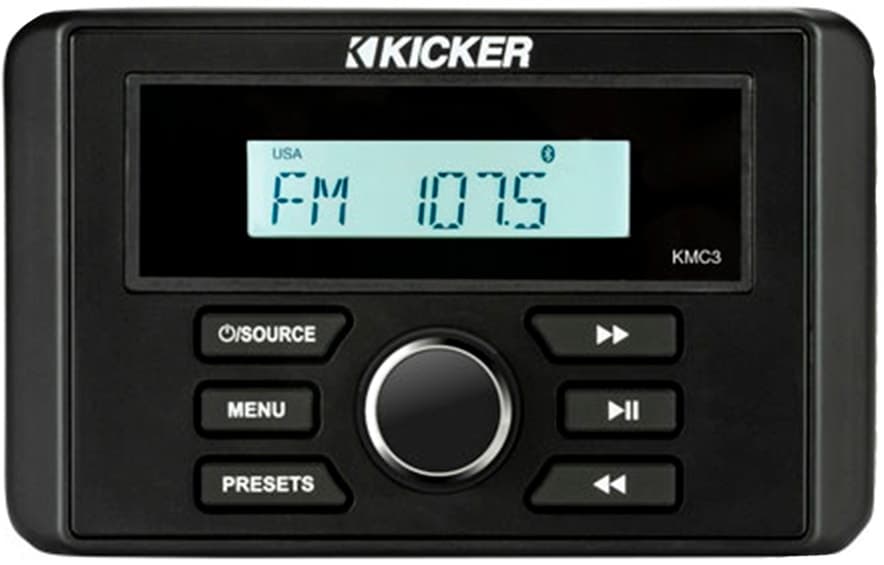 Rádio Kicker Kmc3 Marine USB/AUX/FM/BT