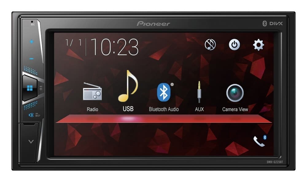 Toca Radio Pioneer Dmh-G225BT Tela 6.2" FM/USB/AUX - Preto