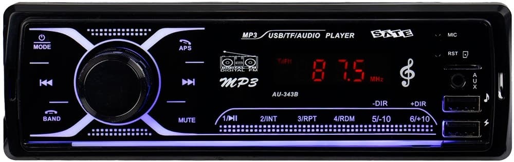 Rádio Toca Satellite Au-343B 20W Fm USB Aux Bluetooth