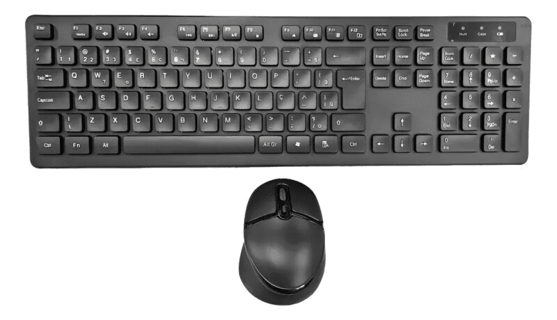Kit Teclado + Mouse Tomate Mkt-W111 Wireless Preto