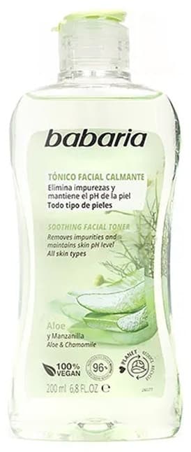 Tônico Facial Babaria Aloe Vera e Camomila - 200mL