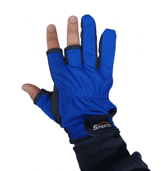 Luvas para Pesca Top Fishing Azul Tamanho Xl