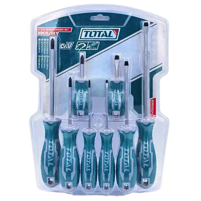 Kit de Destornilladores Total Tht250608 8PCS