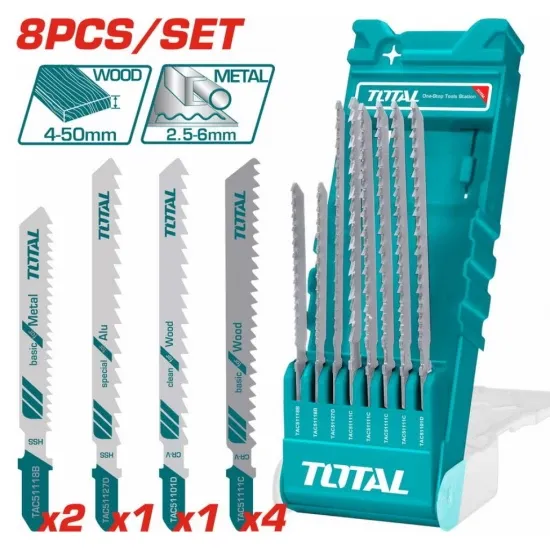 Conjunto de Lâminas para Serra Total Tacsd7386 8 Peças