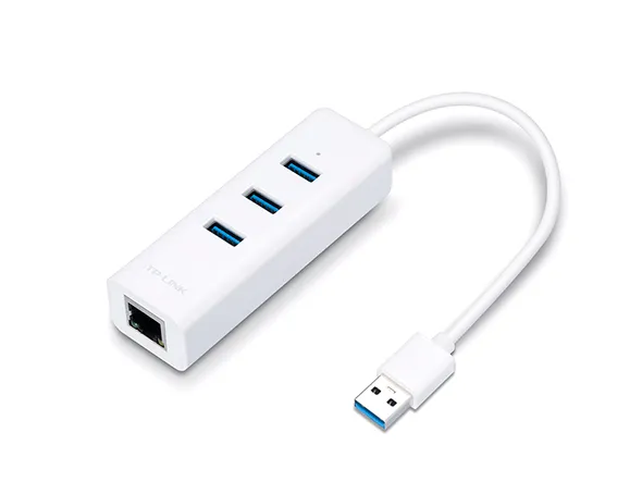 Adaptador Tp-Link UE330(UN) 1 Rj45 Gigabit+ 3-Port USB 3.0