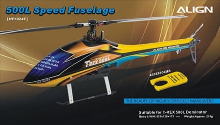 Peça de Helicóptero Align TR500L Speed Fuselage Amarelo/Azul