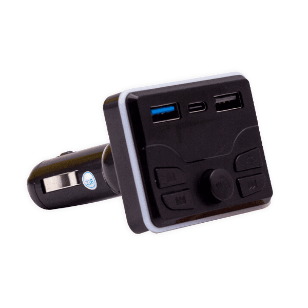 Transmissor Veicular Geral M51 3.1A Type-C / USB 3.0/2.0 / LED - Preto
