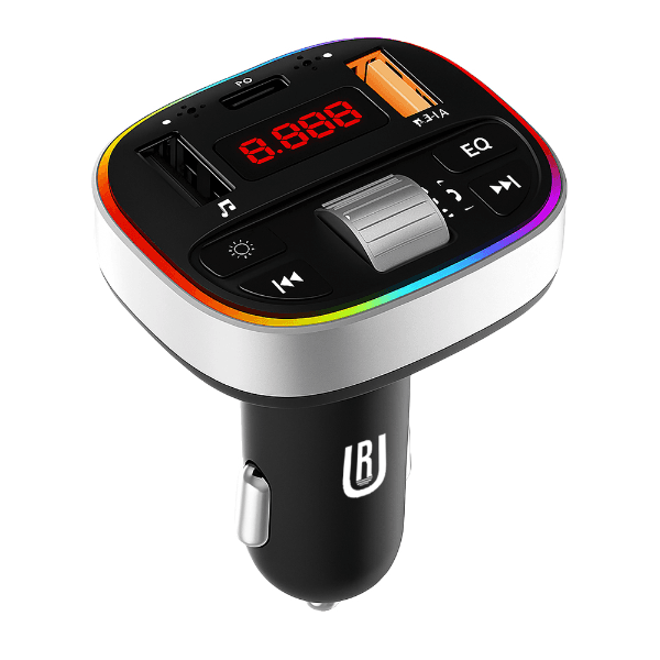 Transmissor para Carro Ur Uc-M3 25W MP3 Fm USB X2 USB-C Bluetooth 5.0 Preto/Prata