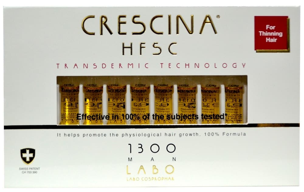 Tratamento Capilar Labo Cosprophar Crescina 1300 Man (20 Unidades de 3.5mL)