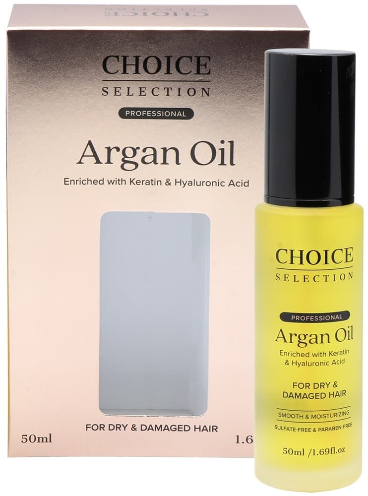 Tratamento Capilar Choice Selection Argan Oil Keratin & Hyaluronic Acid - 50mL