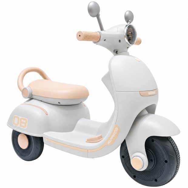 Triciclo Elétrico Infantil Hye-MB001 6V com USB Player - Cinza/Bege