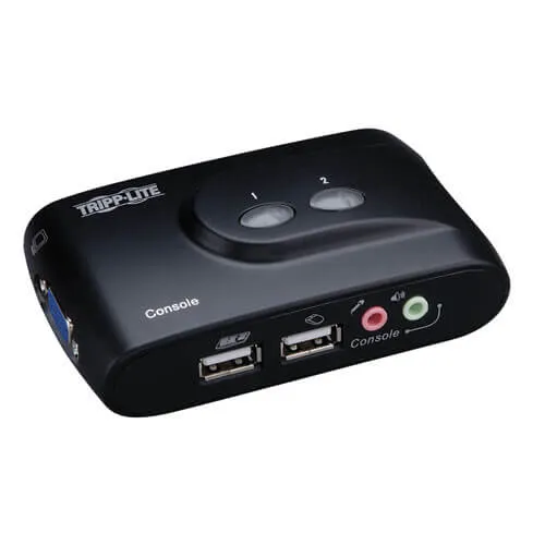 Conmutador Kvm Tripp Lite B004-Vua2-K-R 2 Puertos Preto