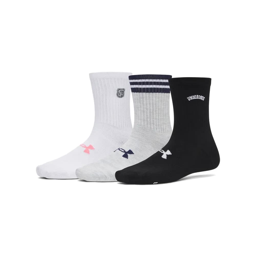 Meias Under Armour Essential Crew 3Pack 1382942-004 Surtido (T) M