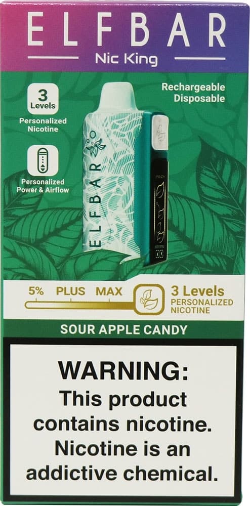 Vape Descartável Elf Bar 40K Sour Apple Candy 40000 Puffs