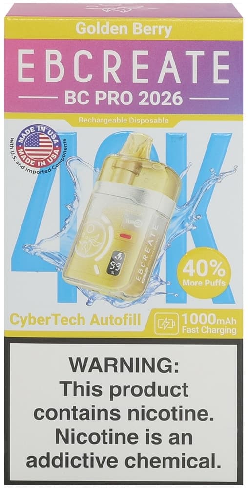 Vape Descartável Elf Bar Eb Create Bc Pro 2026 Golden Berry 40000 Puffs