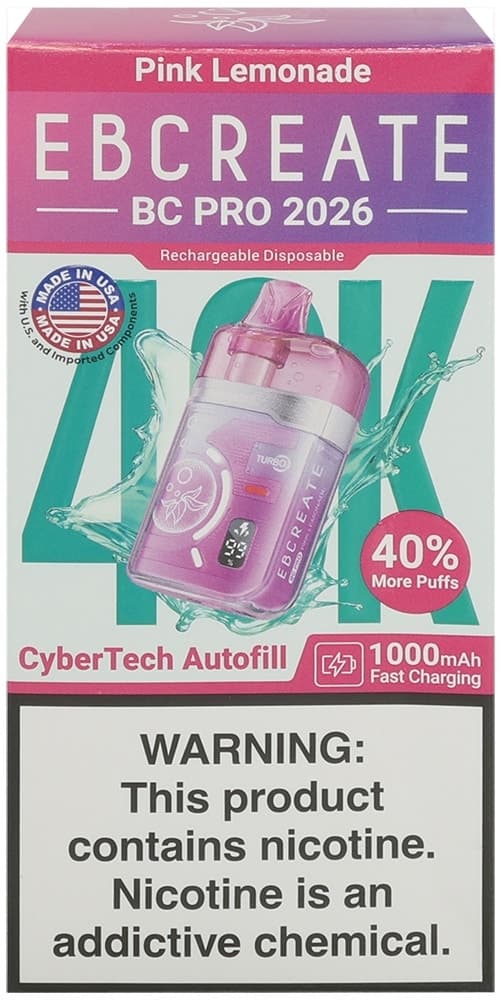 Vape Descartável Elf Bar Eb Create Bc Pro 2026 Pink Lemonade 40000 Puffs