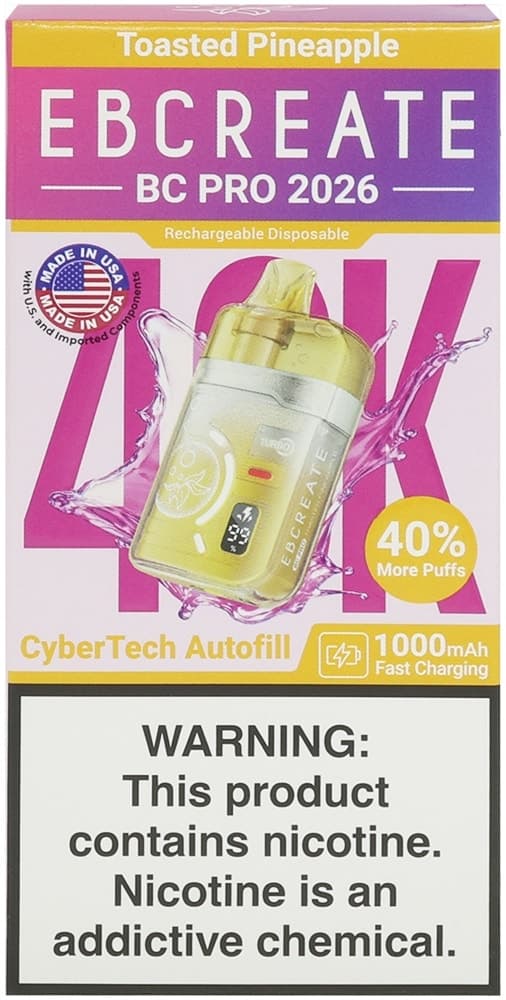Vape Descartável Elf Bar Eb Create Bc Pro 2026 Toasted Pineapple 40000 Puffs