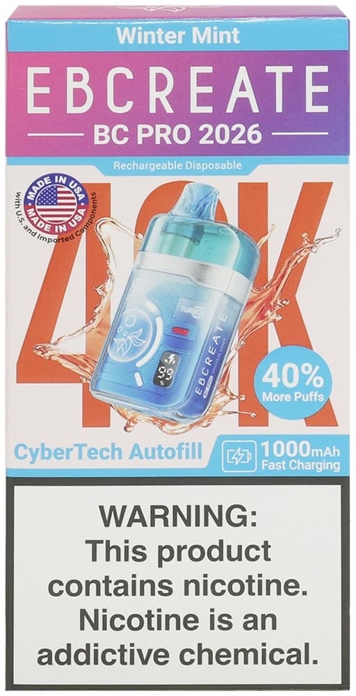 Vape Descartável Elf Bar Eb Create Bc Pro 2026 Winter Mint 40000 Puffs