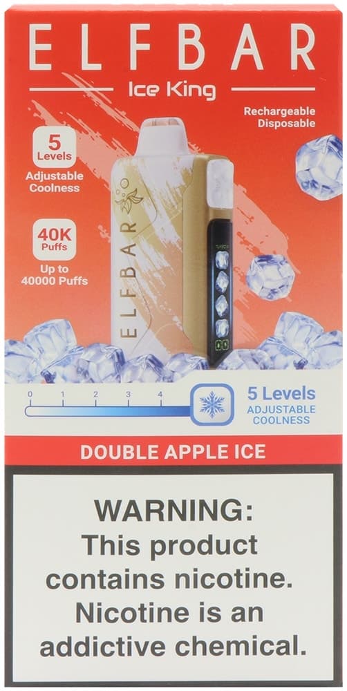 Vape Descartável Elf Bar Double Apple Ice 40000 Puffs