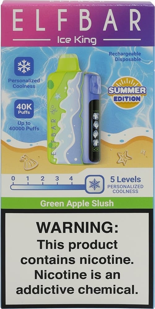 Vape Descartável Elf Bar Green Apple Slush 40000 Puffs