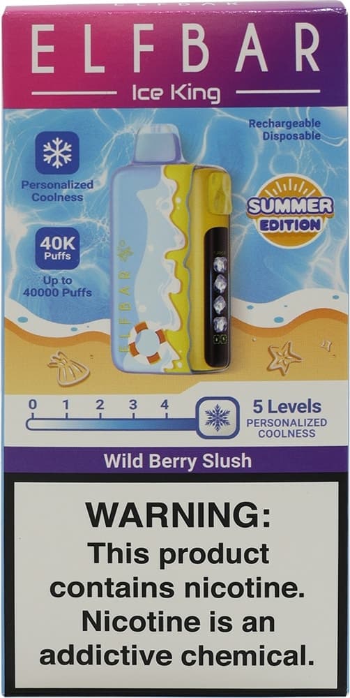 Vape Descartável Elf Bar Ice King - Wild Berry Slush 40000 Puffs
