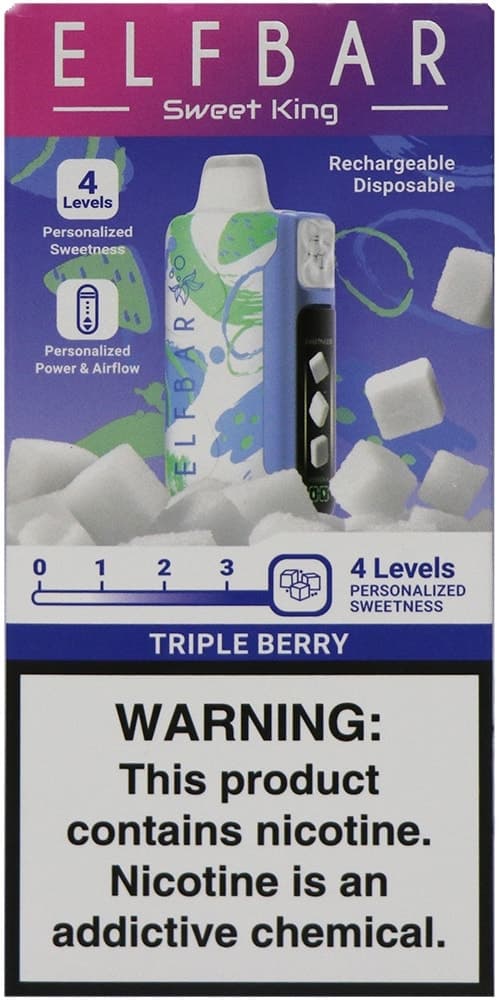 Vape Descartável Elf Bar Sweet King Triple Berry 40000 Puffs