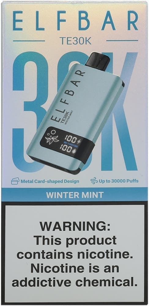 Vape Descartável Elf Bar TE30K 30000 Puffs Menta de Inverno