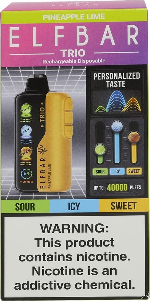 Vape Descartável Elf Bar Trio Abacaxi Limão 40000 Puffs